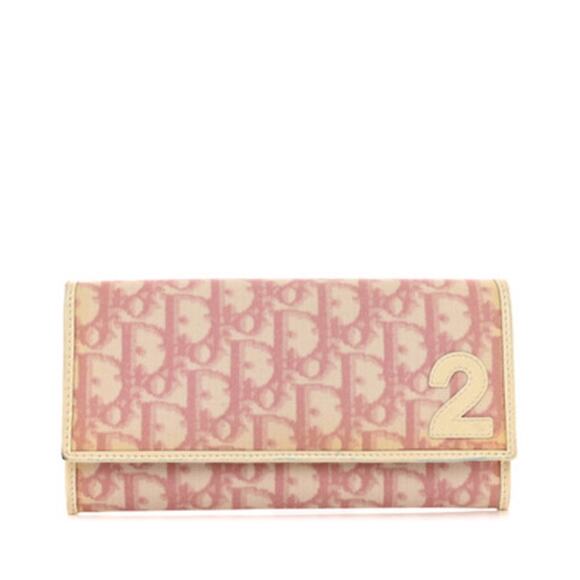 Vintage: Christian Dior 2004 Oblique Trotter Wallet in Pink *Excellent condition - Picture 1 of 15